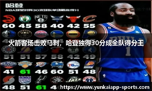 火箭客场击败马刺，哈登独得30分成全队得分王